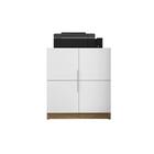 Armário De Escritório Cubic 2 Pt Branco E Freijó 76 Cm