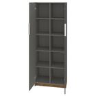 Armário De Escritório Cubic 2 Pt Chumbo E Freijó 181 Cm