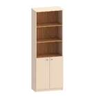 Armário De Escritório Euro 2 Pt Noce E Off White