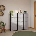 Armário De Escritório Greeville 4 Gv Preto E Cinza