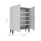 Armário De Escritório Kitcubos 2 Pt Cinza Cristal