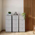 Armário De Escritório Liberty 4 Gv Preto E Cinza