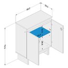 Armário De Escritório Los Angeles 2 Pt Preto E Carvalho