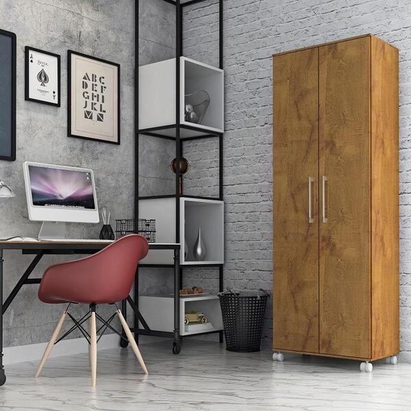 Armário De Escritório Manuela 2 Pts 5 Prateleiras 1,80m