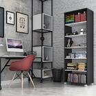 Armário De Escritório Manuela 2 Pts 5 Prateleiras 1,80m