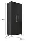 Armário De Escritório Marcela 2 Pts 4 Prateleiras 1,40m