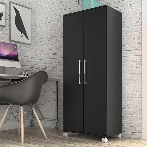 Armário De Escritório Marcela 2 Pts 4 Prateleiras 1,40m