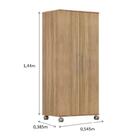 Armário De Escritório Marcela 2 Pts 4 Prateleiras 1,40m