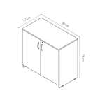 Armário De Escritório New City 2 Pt Calvi E Preto 75 Cm