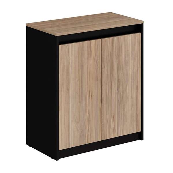 Armário De Escritório New City 2 Pt Calvi E Preto 78 Cm