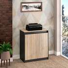 Armário De Escritório New City 2 Pt Calvi E Preto 78 Cm