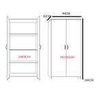 Armário De Escritório New City 2 Pt Preto Com Cinza