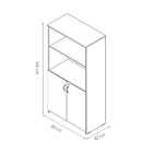 Armário De Escritório New City I 2 Pt Calvi E Preto 160 Cm