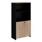 Armário De Escritório New City I 2 Pt Calvi E Preto 160 Cm