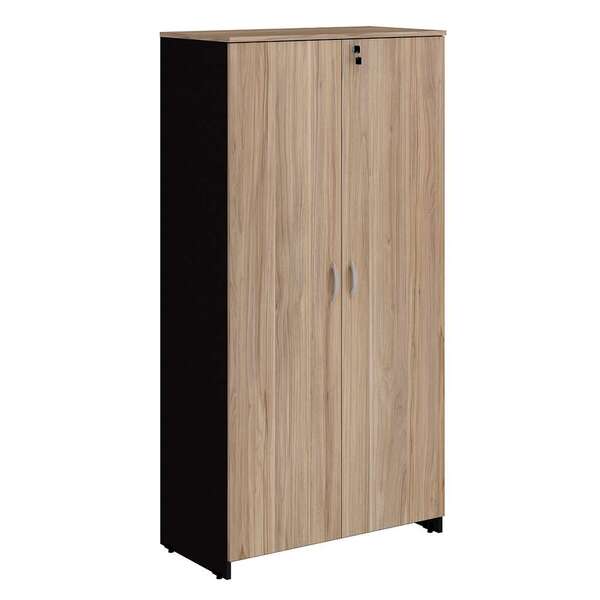 Armário De Escritório New City Ii 2 Pt Calvi E Preto 160 Cm