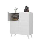 Armário De Escritório Ravi 2 Portas 4 Gavetas Branco - Moville