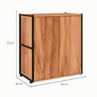 Armário De Escritório Shelf 2 Pt Nogal Sevilha E Preto 71 Cm