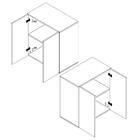 Armário De Escritório Shelf 2 Pt Nogal Sevilha E Preto 71 Cm