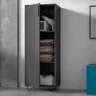 Armário De Escritório Slim 1 Pt Preto