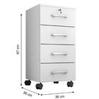 Armário De Gavetas Antuérpia Branco Trama