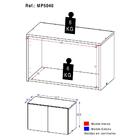 Armário De Lavanderia Aéreo Multiuso 2 Portas Multimóveis Mp5