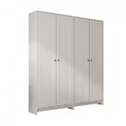 Armário De Lavanderia Americano 4 Portas 8 Prateleiras Branco