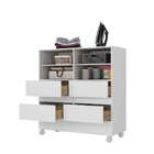 Armário De Lavanderia Perseu 4 Gavetas Branco - Moville