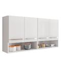 Armario De Parede 4 Portas Branco Casa Mobilia