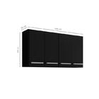 Armario De Parede 4 Portas Preto Georgia Brienza Movelaria