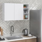 Armário de Parede Aéreo Cozinha Organizador Quarto Multiuso L