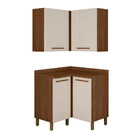 Armário De Parede Canto Reto Com Balcão Canto Reto Pérola Val