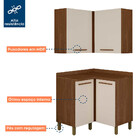 Armário De Parede Canto Reto Com Balcão Canto Reto Pérola Val