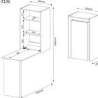 Armário De Parede Com Mesa De Apoio Tecnomobili Am3106