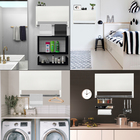 Armário De Parede Multiuso Porta Com Cabideiro Mdf Branco