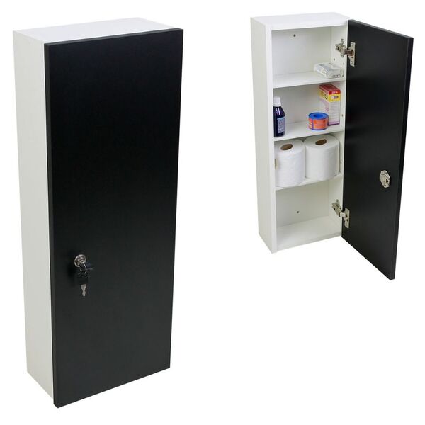 Armário De Parede Organizador Madeira Mdf Com Fechadura