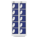 Armário De Parede Para Pequenos Volumes Com 10 Portas Em Aço