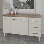 Armário Deise Cozinha Gabinete De Pia 150 Cm Savana Off White