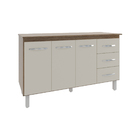 Armário Deise Cozinha Gabinete De Pia 150 Cm Savana Off White