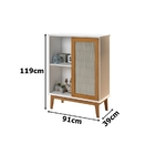 Armário Denver Branco/madeira - Tebarrot Móveis