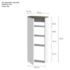 Armario Despensa Branco/freijo - Olivar Móveis