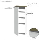 Armario Despensa Branco/freijo - Olivar Móveis