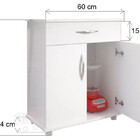 Armario Dispensa Chao Com Rodas Multiuso - Estilo E Funcional