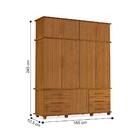 Armário Dresden 4 Portas Carvalho New