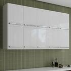 Armário Duplo Aéreo Com 10 Portas Irlanda Branco Bela Casa