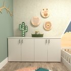 Armário Duplo Baixo Infantil Corp  Branco