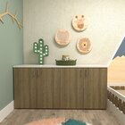 Armário Duplo Baixo Infantil Corp  Branco/carvalho Mel