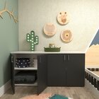 Armário Duplo Baixo Infantil Corp  Branco/preto