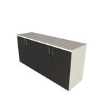 Armário Duplo Baixo Infantil Corp  Branco/preto