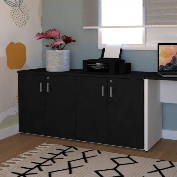 Armário Duplo Baixo Para Escritório 4 Portas Corp 25