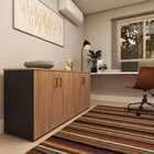 Armário Duplo Baixo Para Escritório 4 Portas Corp 25